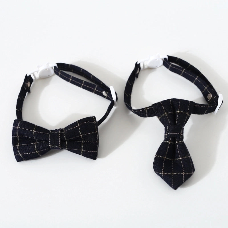 Pet  Bow Tie Tie Adjustable Cat Dog Collar Collar Bell Accessories