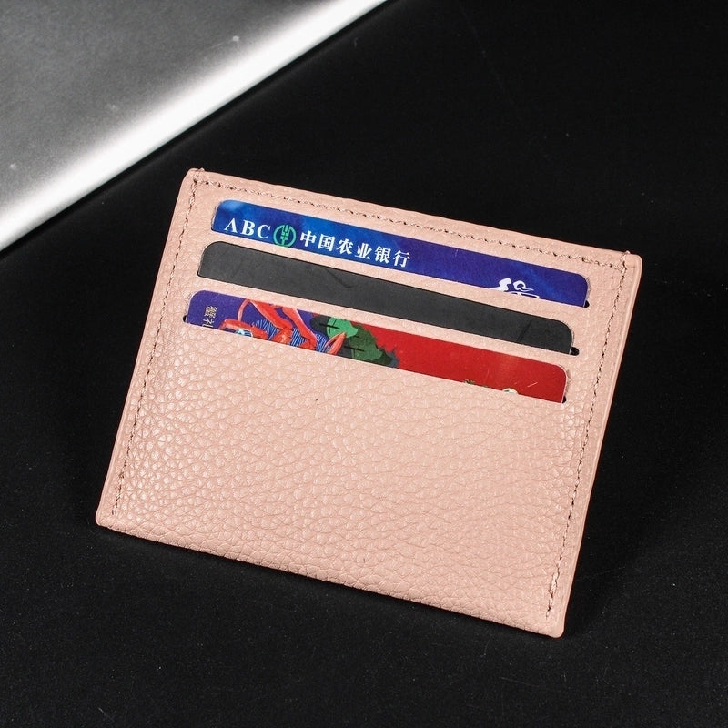 Unisex All Seasons Pu Leather Solid Color Vintage Style Square Open Card Holder