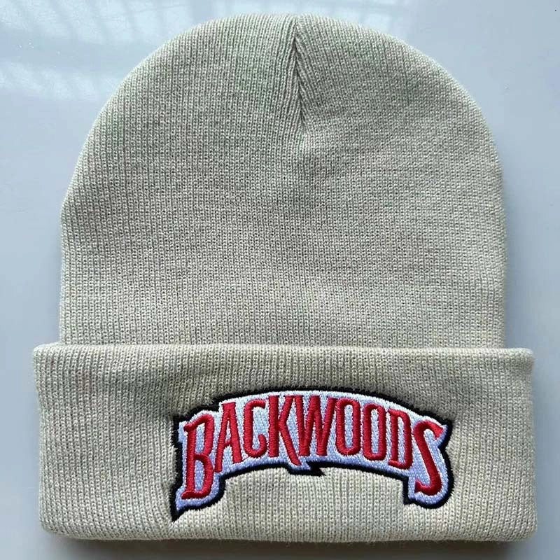 New Autumn And Winter Men's And Women's Warm Wool Hat BACKWOODS Letter Embroidery Men's And Women's Knitted Hat Pullover Hat