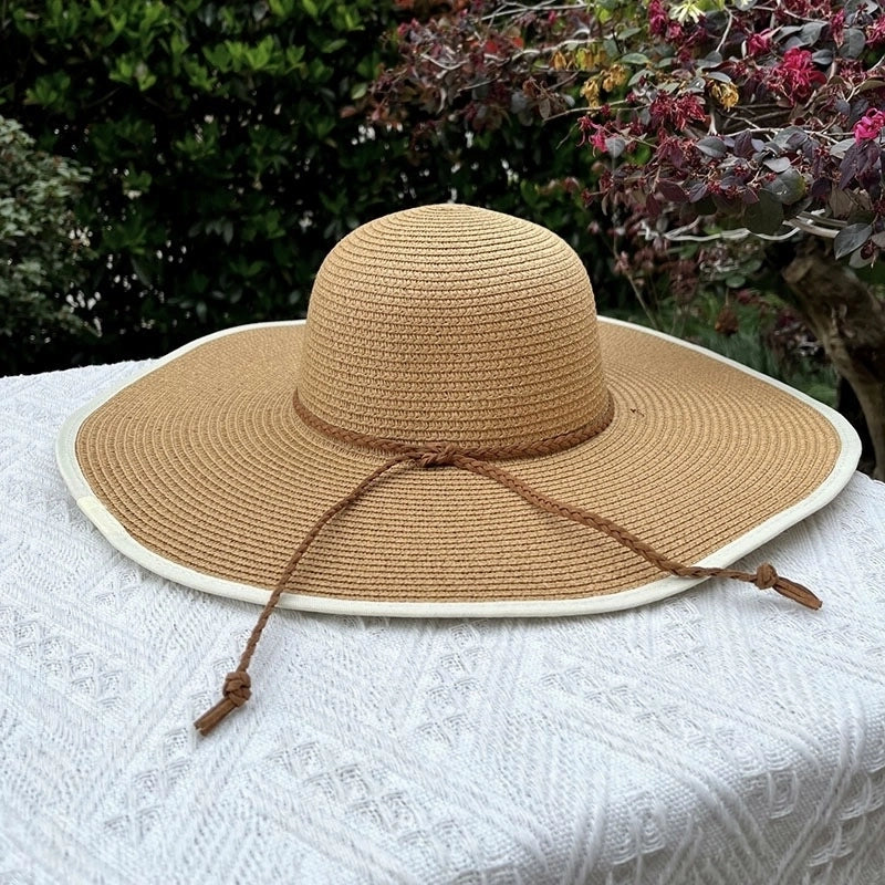 Straw Straw Hat Women's Beach Beach Travel Sunshade Hat Holiday Sun Hat Summer  Sun Hat