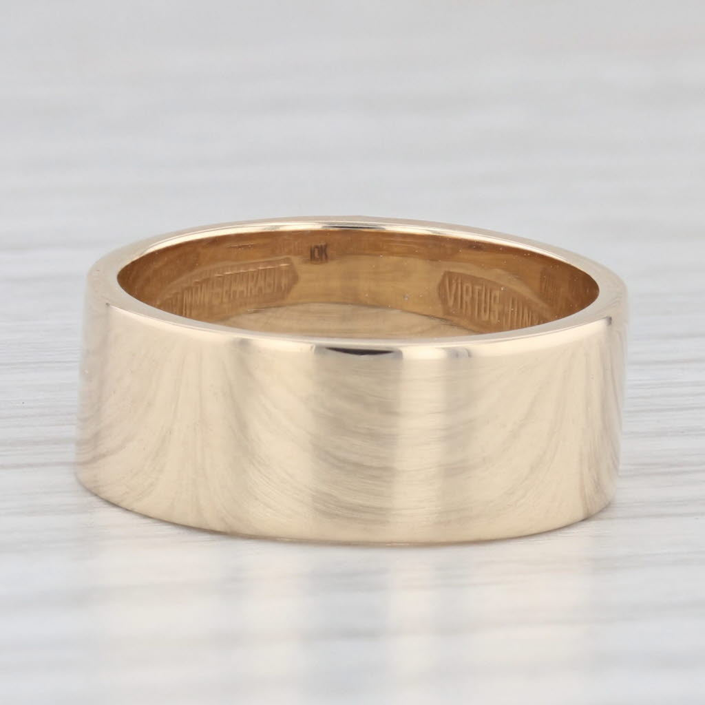 Raised 14th Degree Yod Signet Ring 10k Yellow Gold Masonic Scottish Rite Band