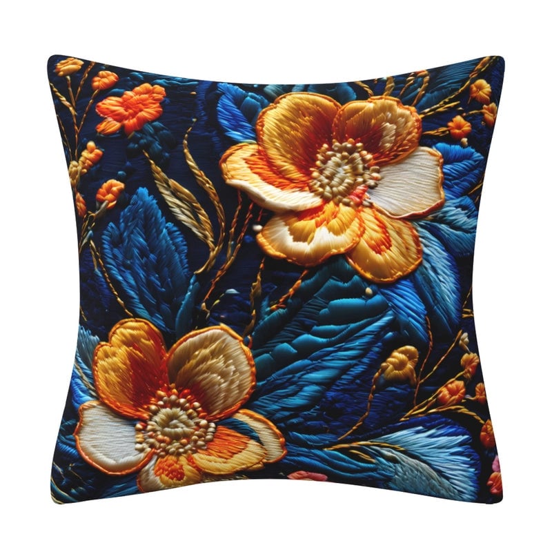 Elegant Classical Minimalist Floral Polyester Pillow Cases Couch & Sofa Decor
