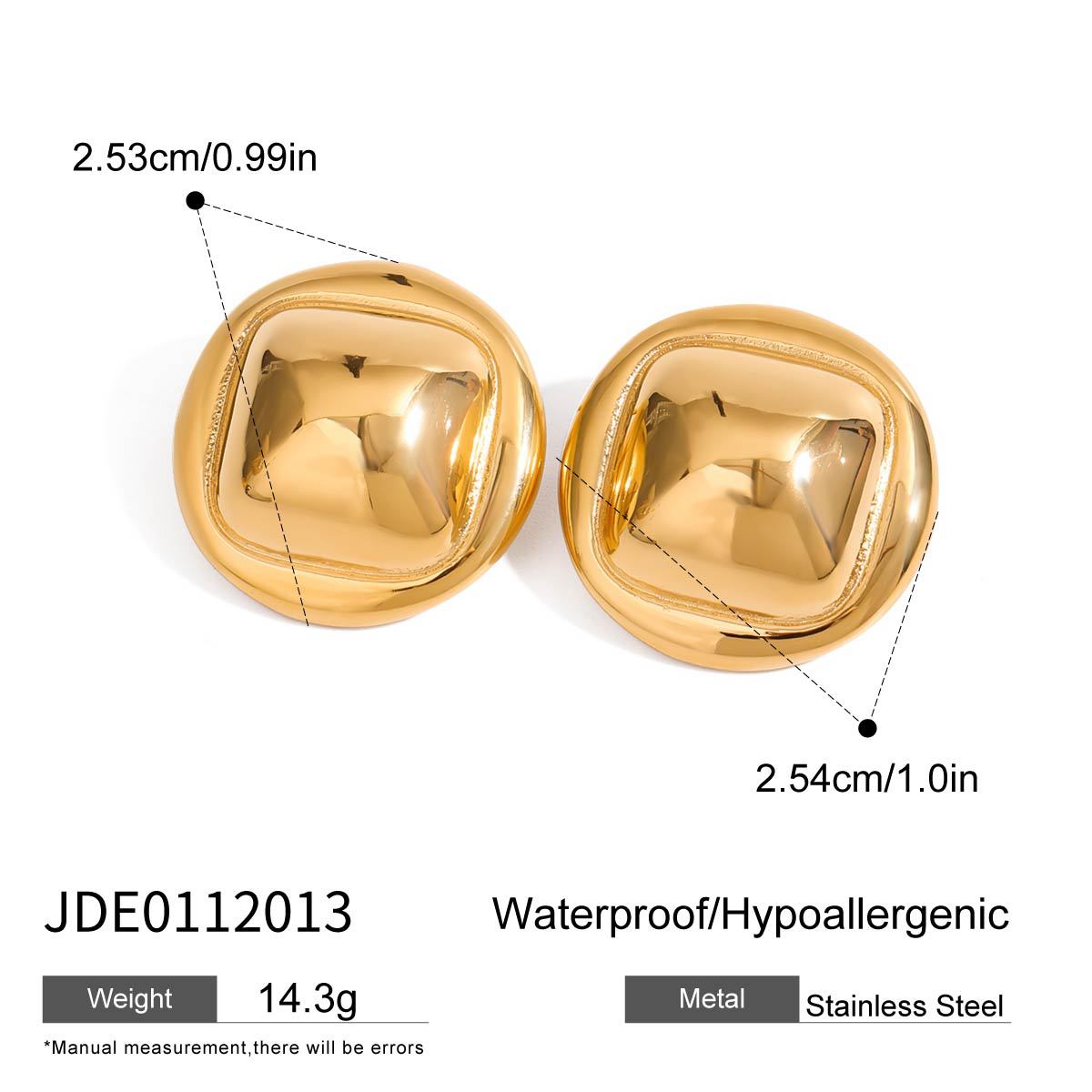 Jie Ding Titanium Steel Earrings Niche Earrings Stainless Steel Earrings