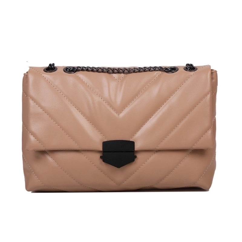 Women's Medium Pu Leather Streetwear Square Bag