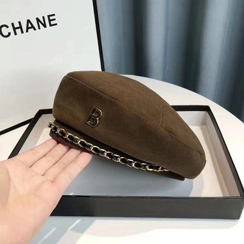 Love Beret Love 2025 Women Autumn And Winter New Woolen Hat Big Head Circumference Face Small