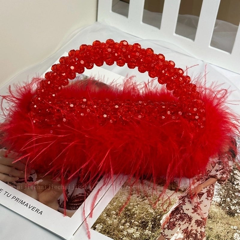 Women's Small Arylic Solid Color Elegant Flip Cover Evening Bag