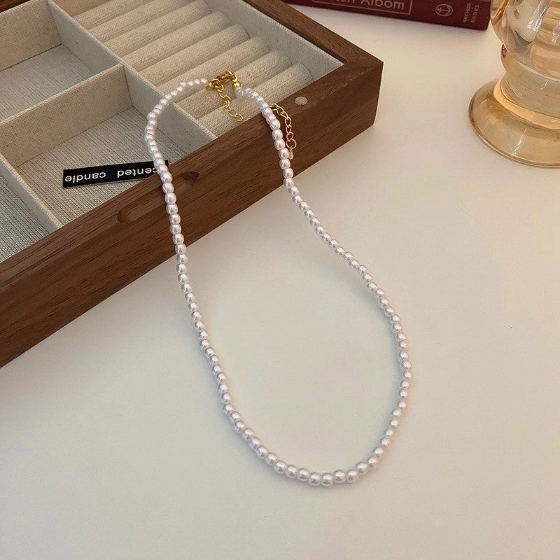 Round Pearl Plating Women's Necklace