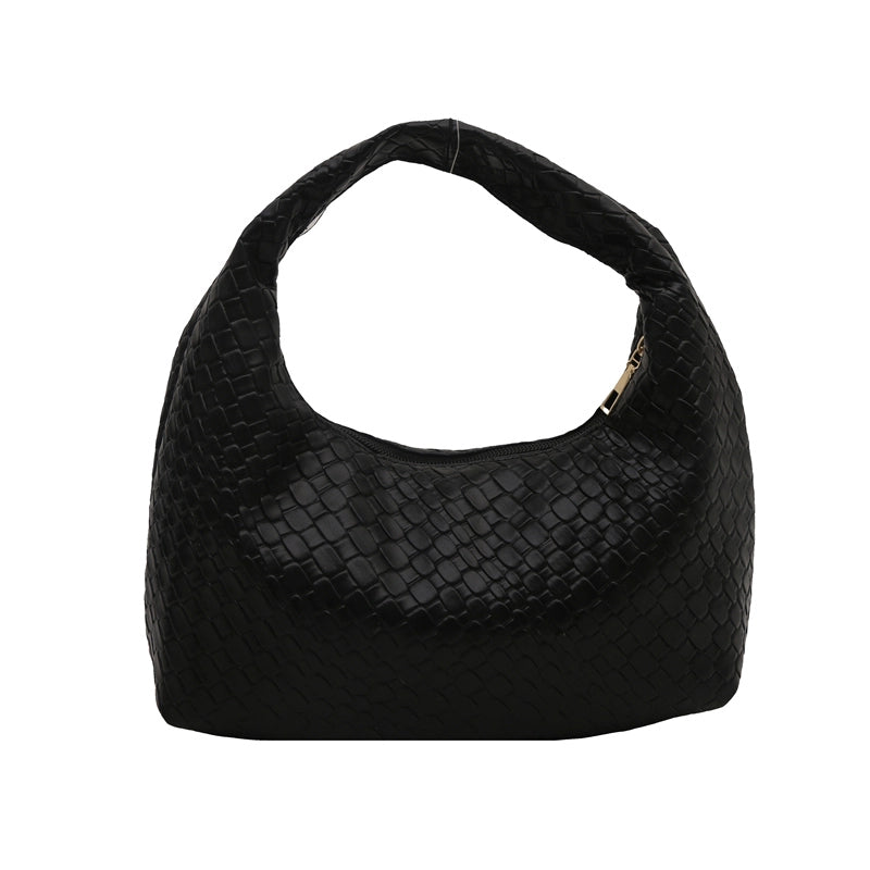 Women's Medium Pu Leather Solid Color Basic Classic Style Pillow Shape Zipper Handbag