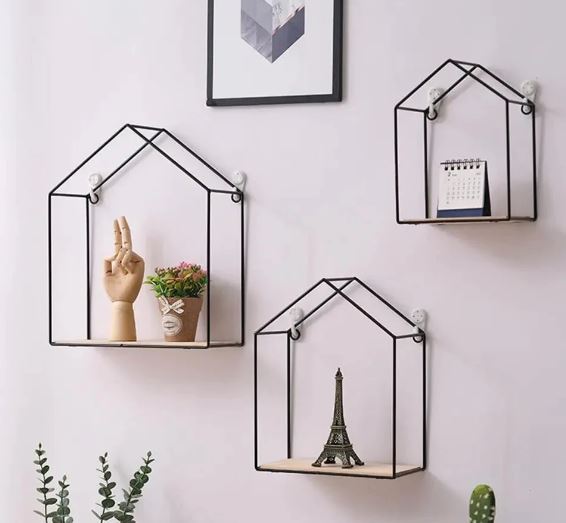 Hut Style Wall Shelf For Wall Decoration