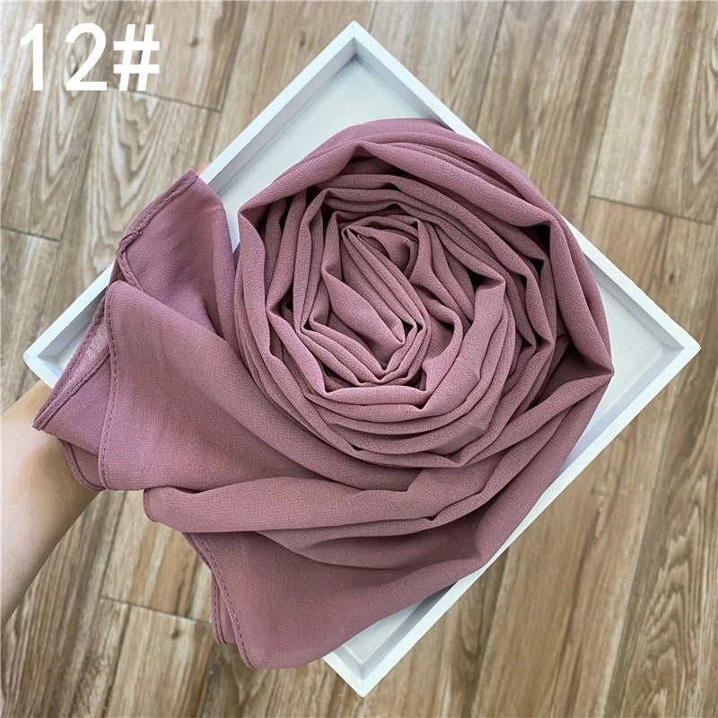 Solid Color Sprinkling Gold Pearl Chiffon Chiffon Fashion Sprinkling Gold Scarf Women's Toe Chiffon Glitter Scarf
