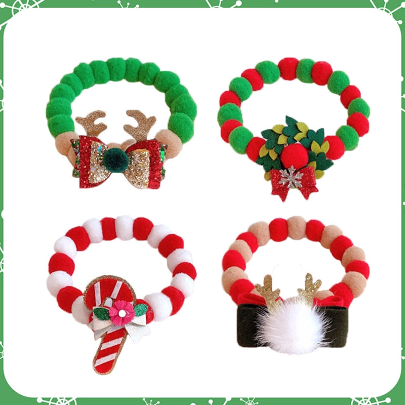 Cute Christmas Wreath Antlers Pet Accessories