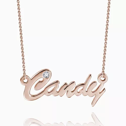 Personalized  Name Necklace Rose Gold