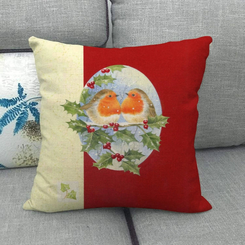 Christmas Casual Cartoon Linen Pillow Cases Couch & Sofa Decor