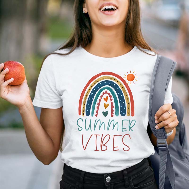 Summer Vibes Teacher T-Shirt