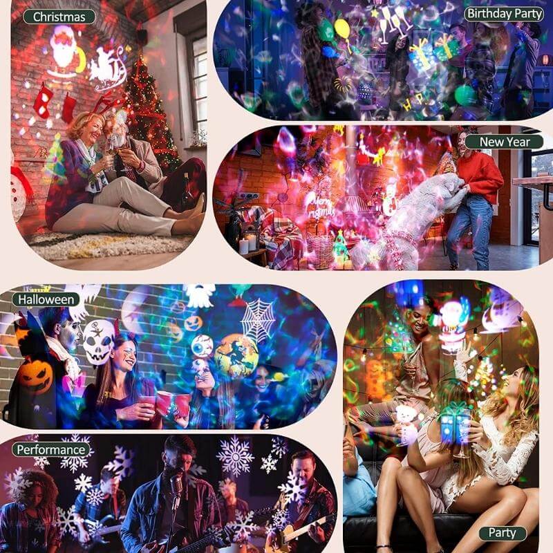 2022 New Upgrade 2-in-1 Halloween Christmas Waterproof Projector Light