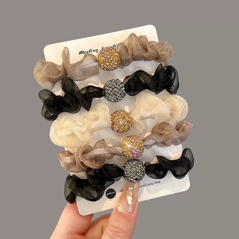 Elegant Rhinestone Mesh Hair Ties BUY 2 GET 1 FREE