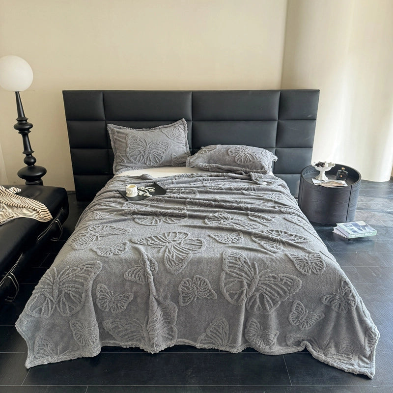 Elegant Solid Color Polyester Blanket