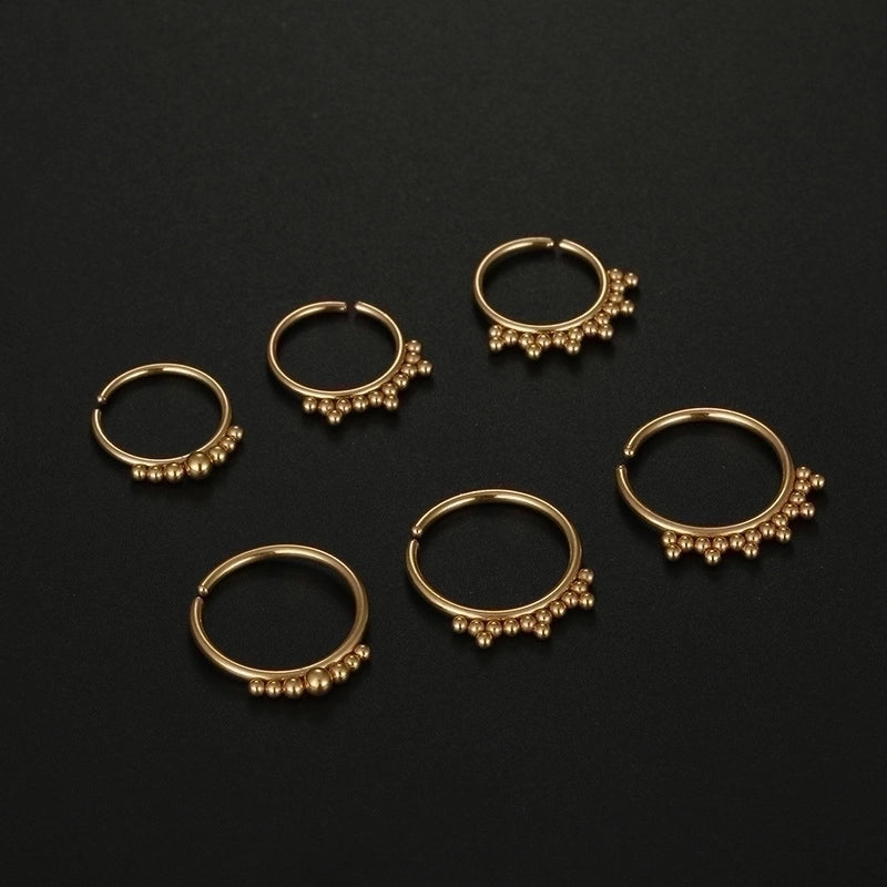 Minimalist Geometric Stainless Steel Plating Nose Ring