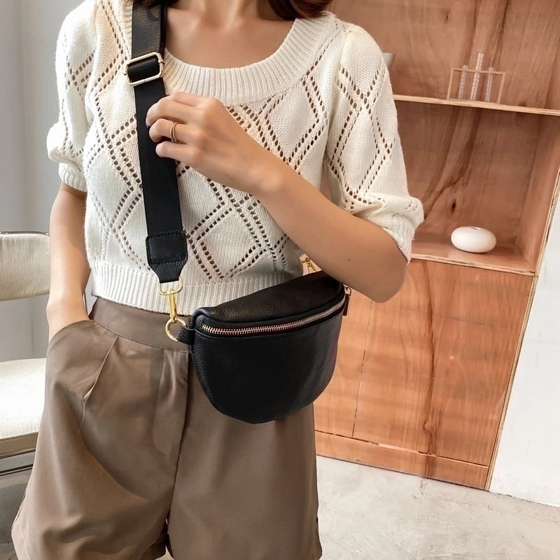 Women's Streetwear Solid Color Pu Leather Waist Bags