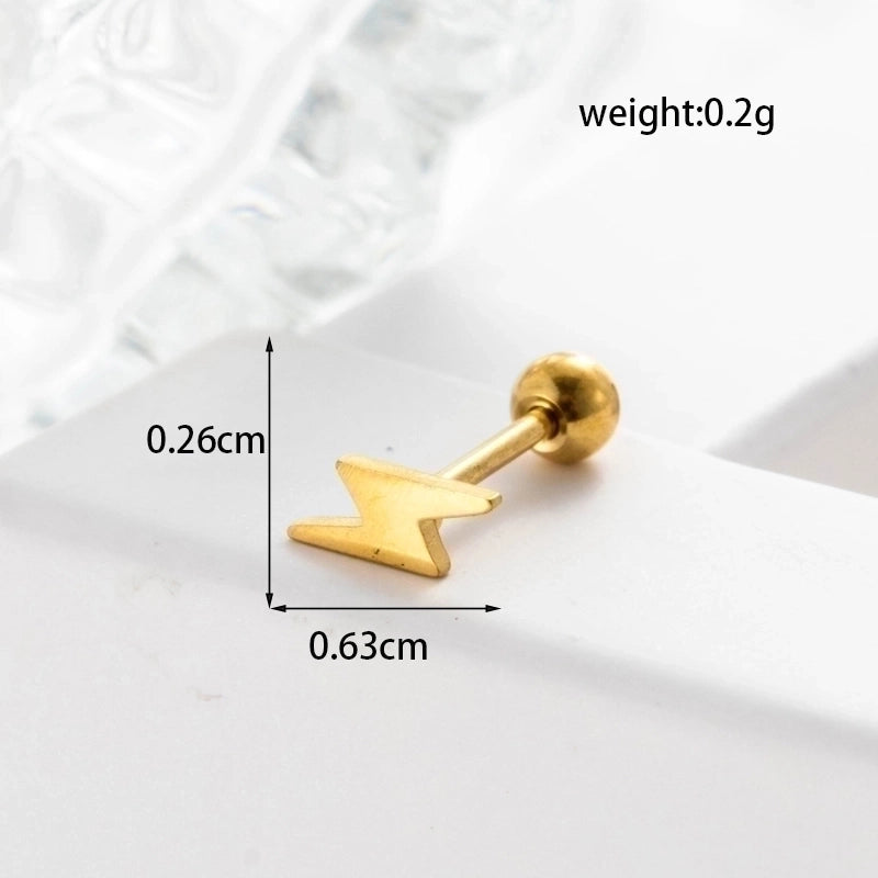 Ear Cartilage Rings & Studs Geometric 316L Stainless Steel  Plating
