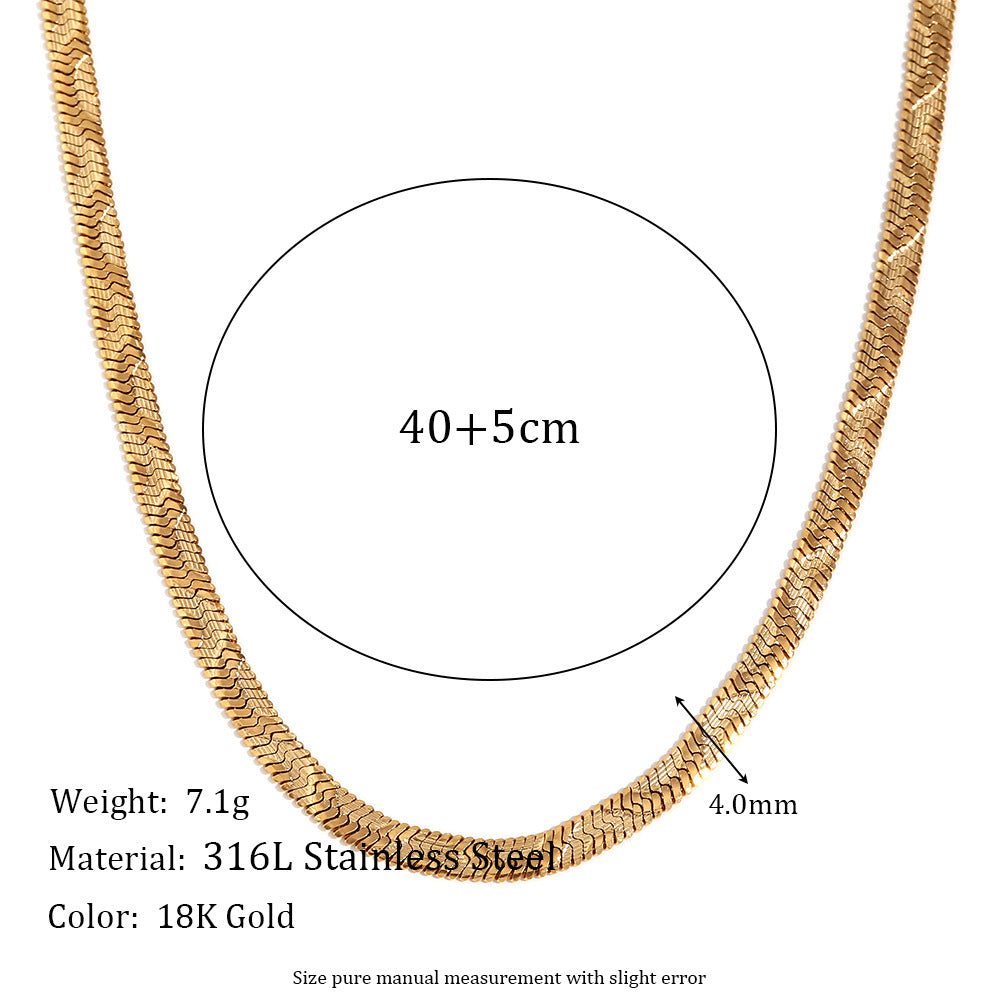 Fashion Heart Cross Geometric Stainless Steel 18K Gold Plated Necklaces
