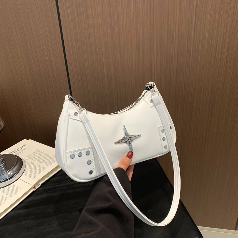 Women's Classic Style Streetwear Solid Color Pu Leather Shopping Bags