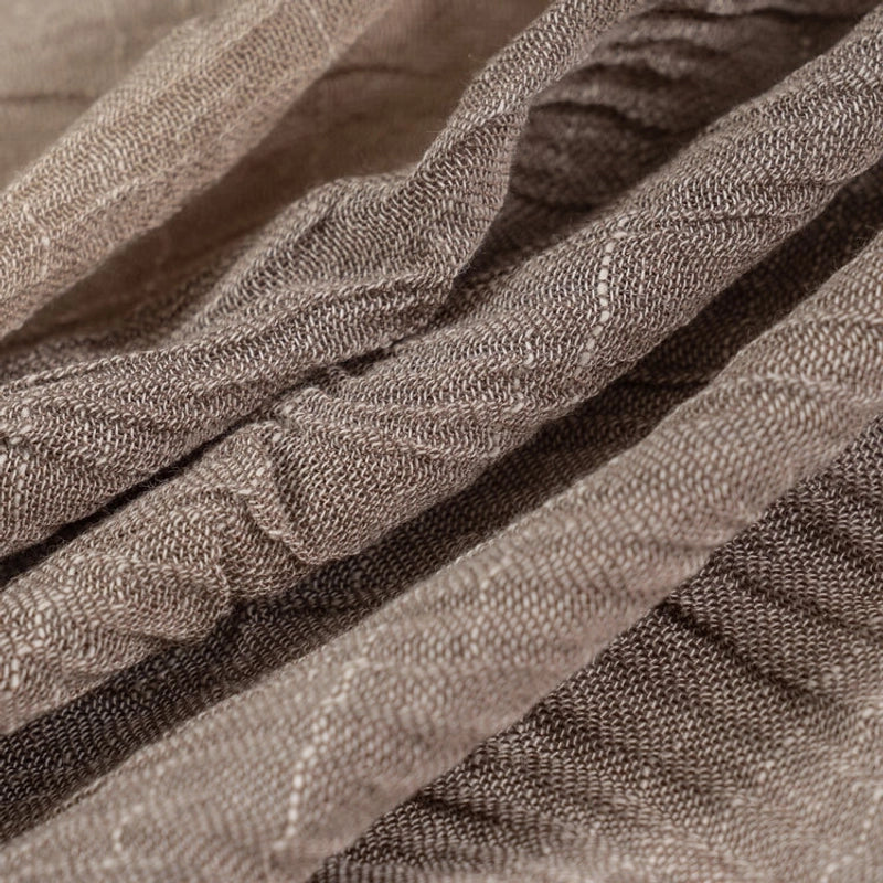 Spring And Autumn Thin Cotton And Linen Scarf Natural Wrinkle Left And Right Color-matching Cotton Scarf