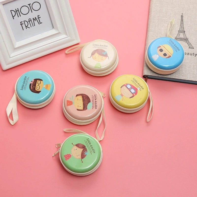 Women's Cartoon Letter Tinplate Zipper Coin Purses