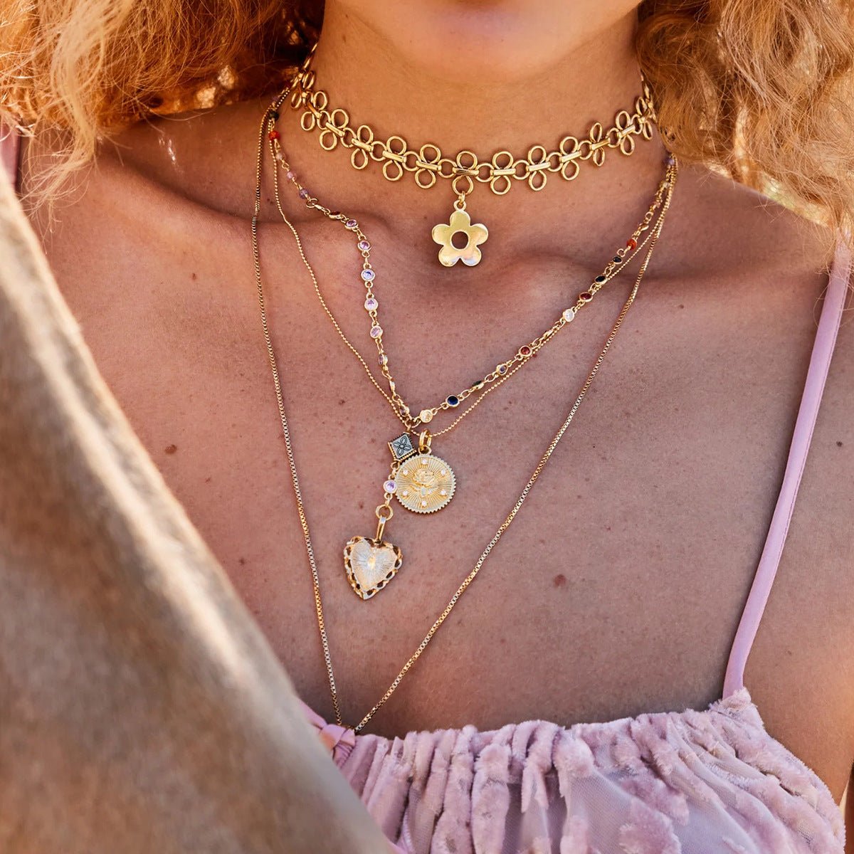 Titanium Steel Four-Leaf Clover Necklace Simple Clavicle Chain Titanium Steel Necklace Popular Women