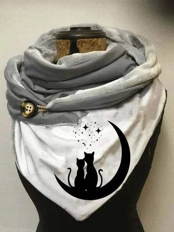 Women's Basic Streetwear Moon Butterfly Polyester Scarf