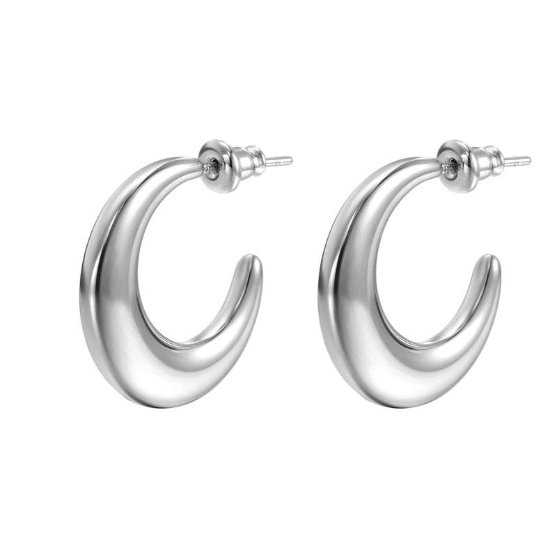 1 Pair Fashion Solid Color Plating 201 Stainless Steel 18K Gold Plated Earrings