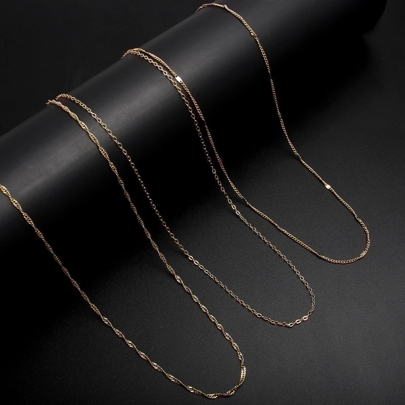 Minimalist Solid Color 304 Stainless Steel Gold Plated Necklace