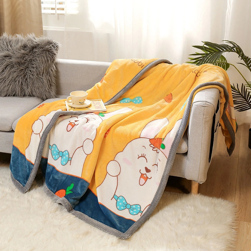Thickened Autumn And Winter Blanket Flannel Blanket Faleirong Gift Blanket Summer Air-conditioning Blanket Coral Fleece Sheets