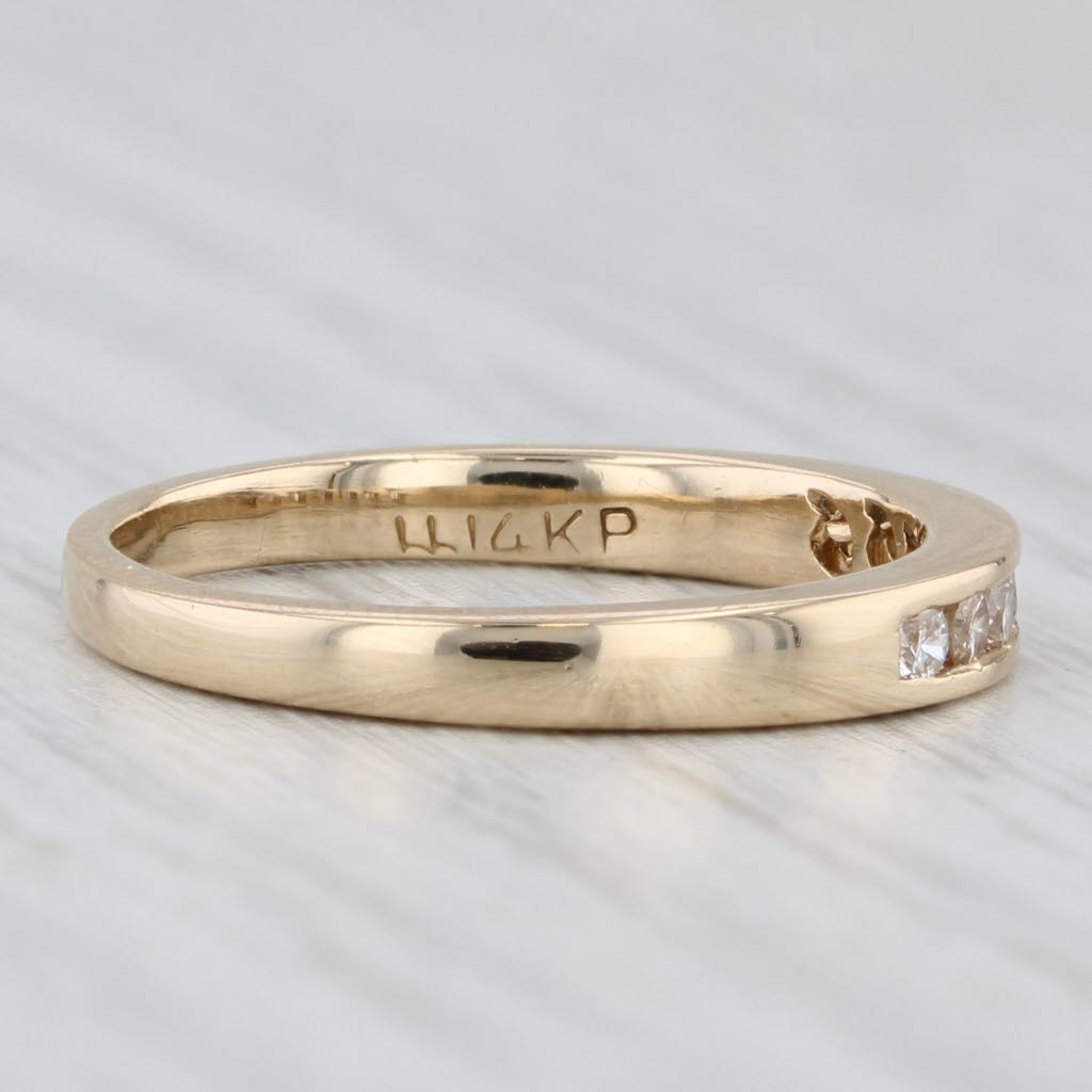0.20ctw Diamond Wedding Band 14k Yellow Gold Size 6 Stackable Ring
