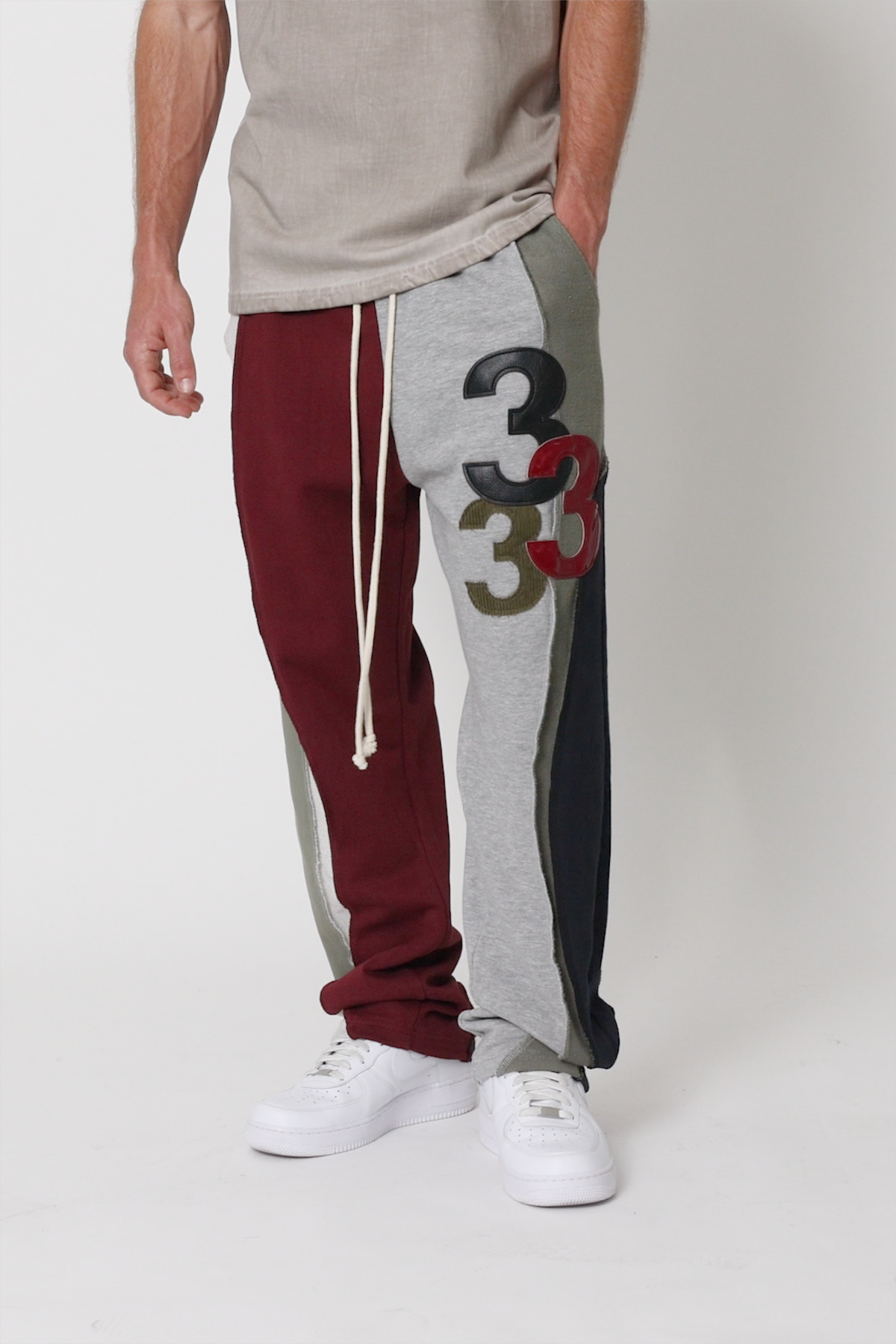 3 Color Block Sweatpants - Multi