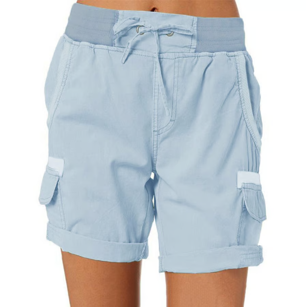 High waist ladies casual loose shorts