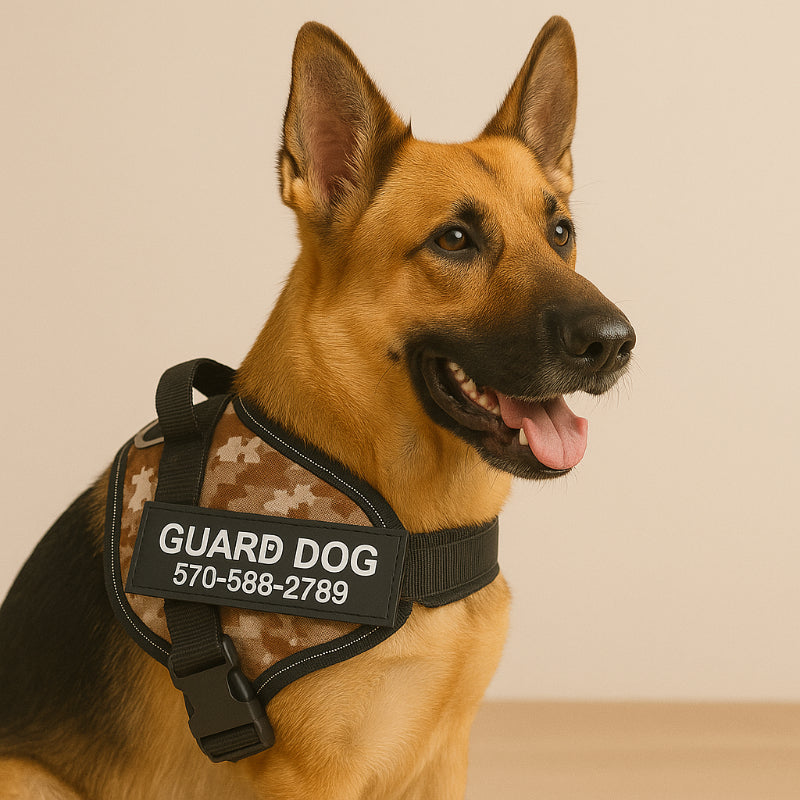 Personalized No Pull Dog Harness With Name And Number