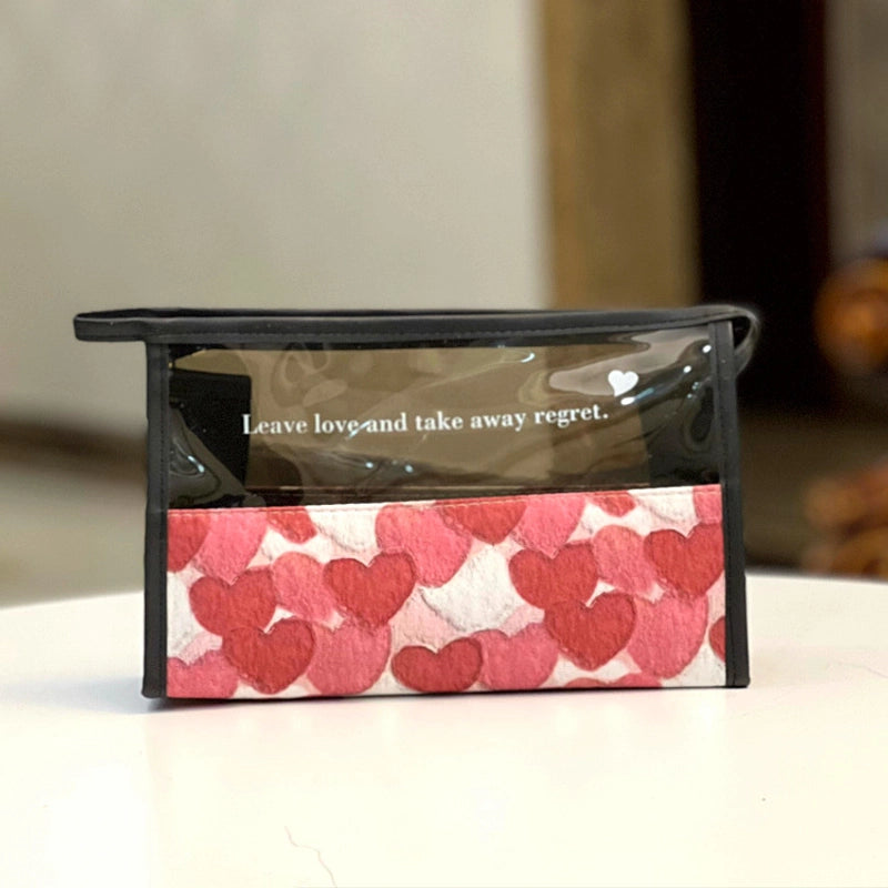 Translucent Portable Waterproof Cosmetic Bag Toiletry Bag Portable Cosmetic Bag Hand Bag For Women