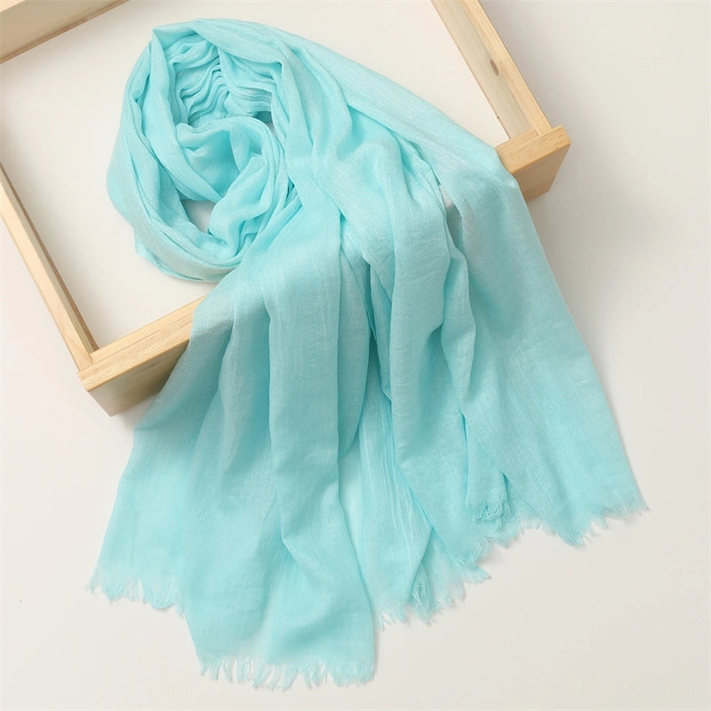 Women's Basic Solid Color Polyester Scarf
