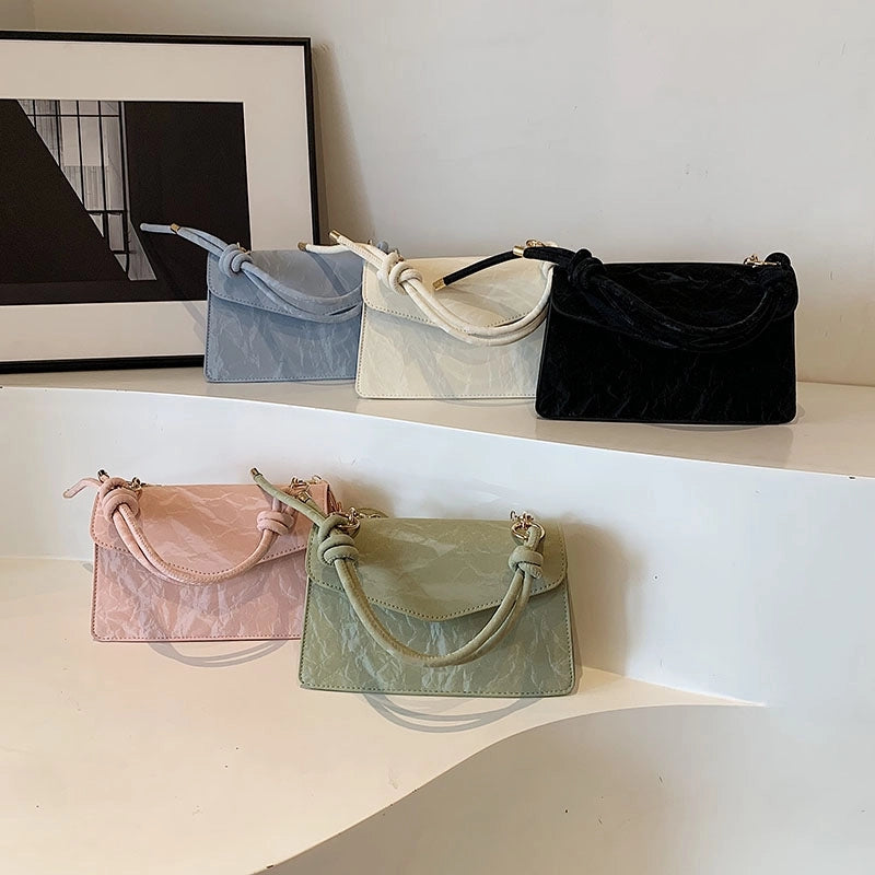 Women's Medium Pu Leather Solid Color Basic Vintage Style Flip Cover Crossbody Bag