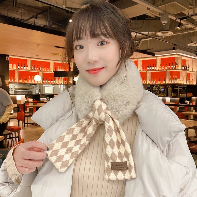 Polka Dot Fashion Plush Scarf