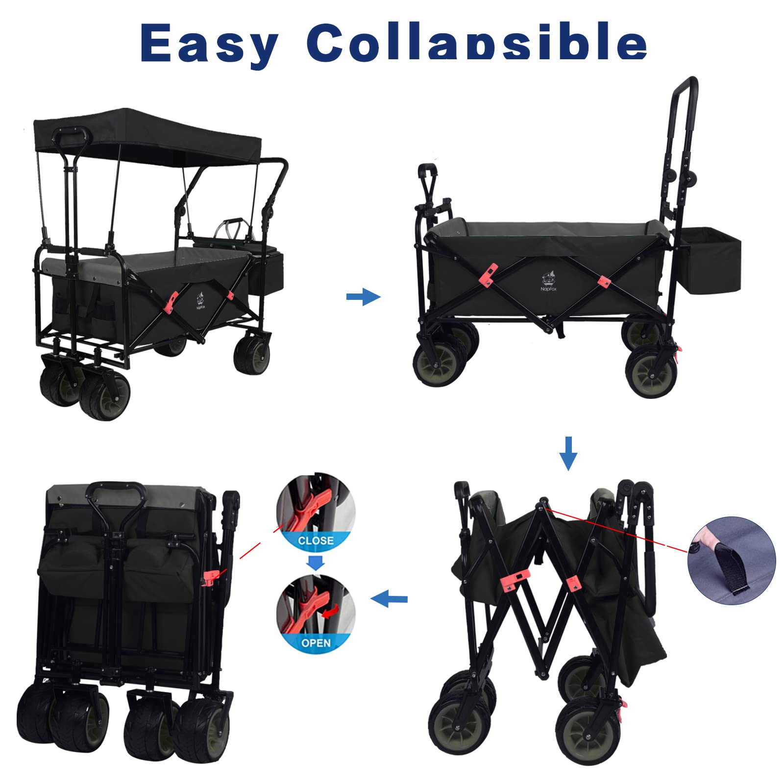 Heavy Duty Folding Cart with Removable Canopy