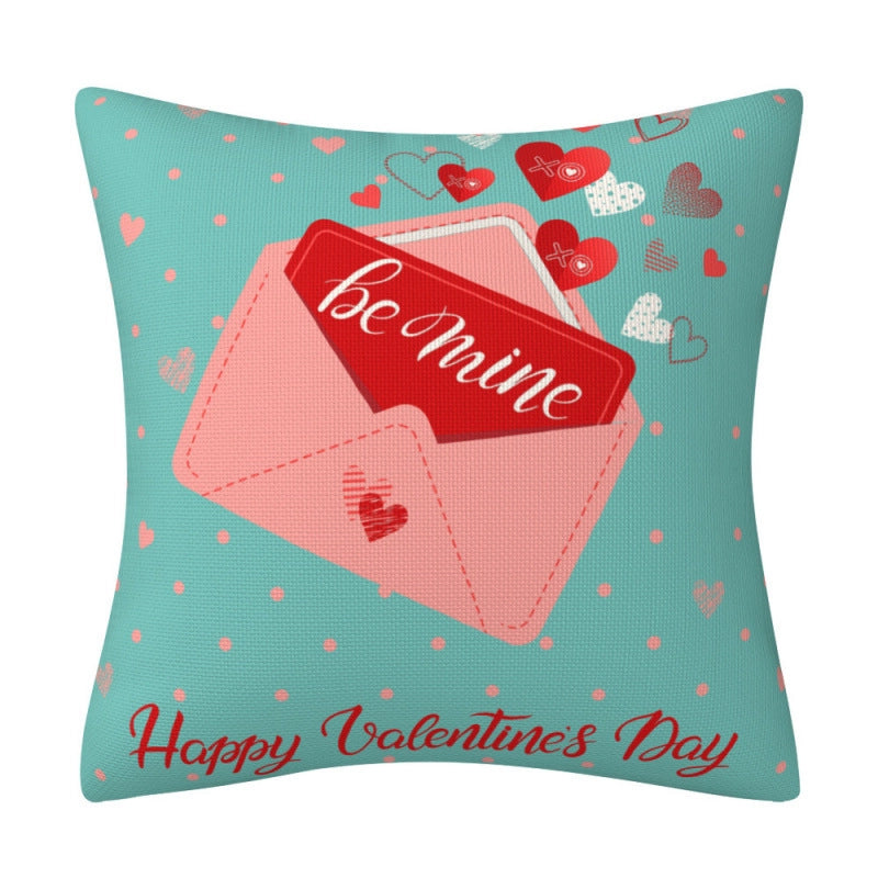 Romantic Envelope Letter Heart Shape Linen Pillow Cases Bedding