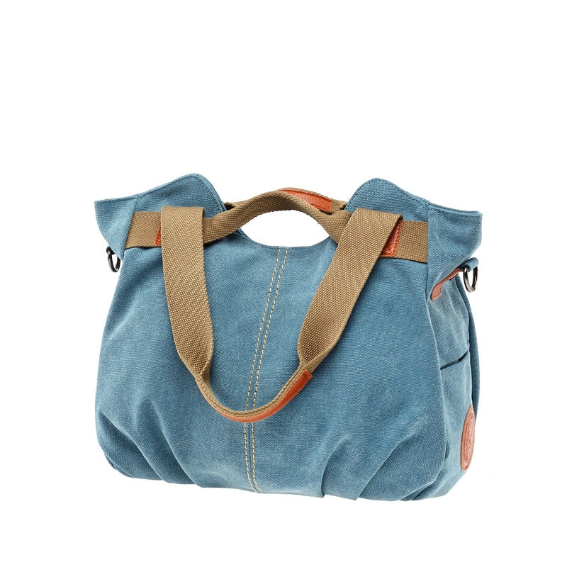 New Canvas Bag Women's Retro Fashion Portable Shoulder Bag Messenger Bag Fashion  Fashion Women's Bag