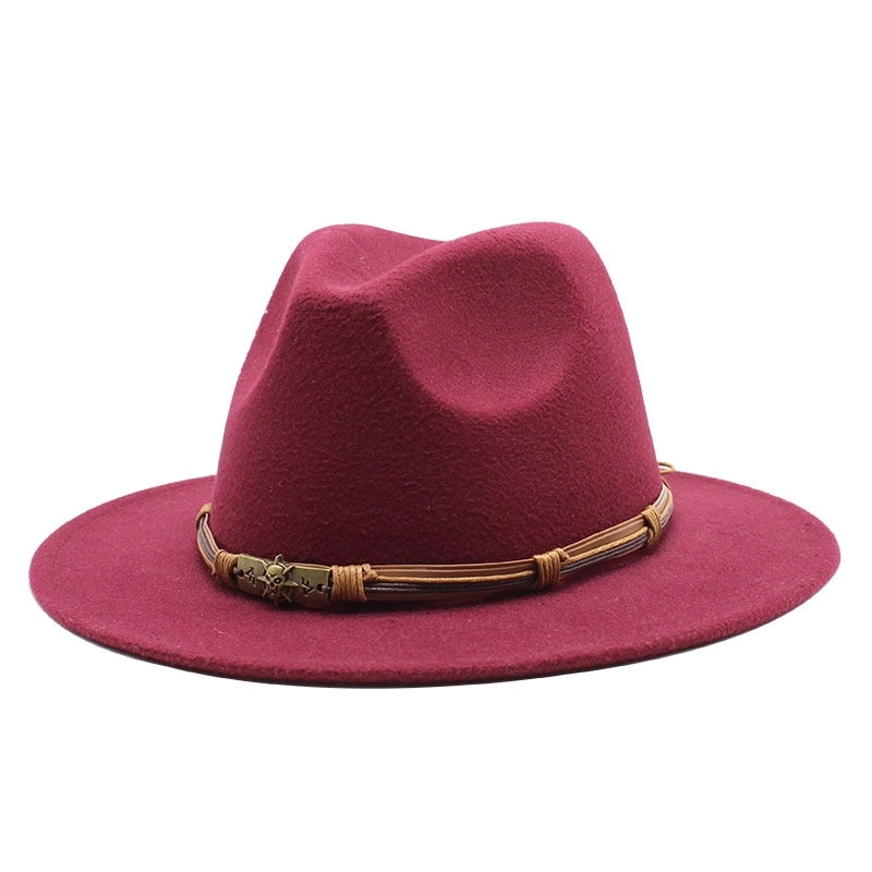 Unisex Skull Light Body Flat Eaves Fedora Hat