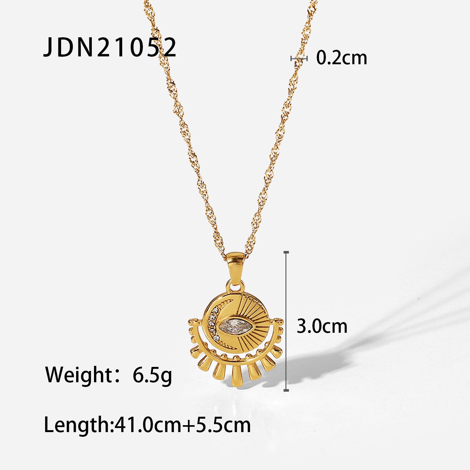 Stainless Steel Eight-Pointed Star Necklace Ins Clavicle Chain Titanium Steel Necklace