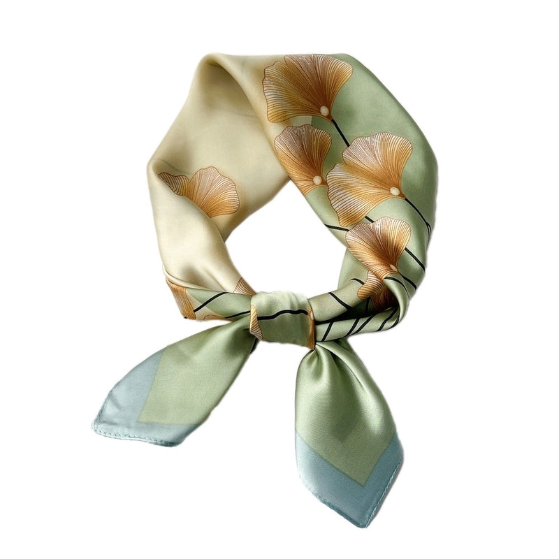 Women's Cartoon Style Cute Minimalist Printing Polyester Printing Silk Scarf