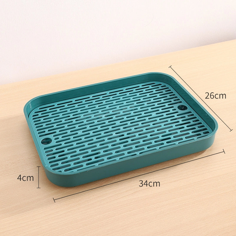 Tea Tray Household Tray Light Luxury Modern Draining Small Tea Set  Living Room Kitchen