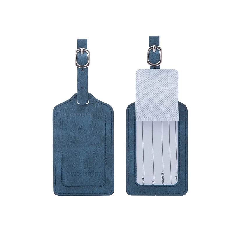 Pu Leather Solid Color Luggage Tag