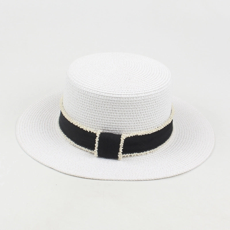 Women's Vacation Solid Color Big Eaves Straw Hat